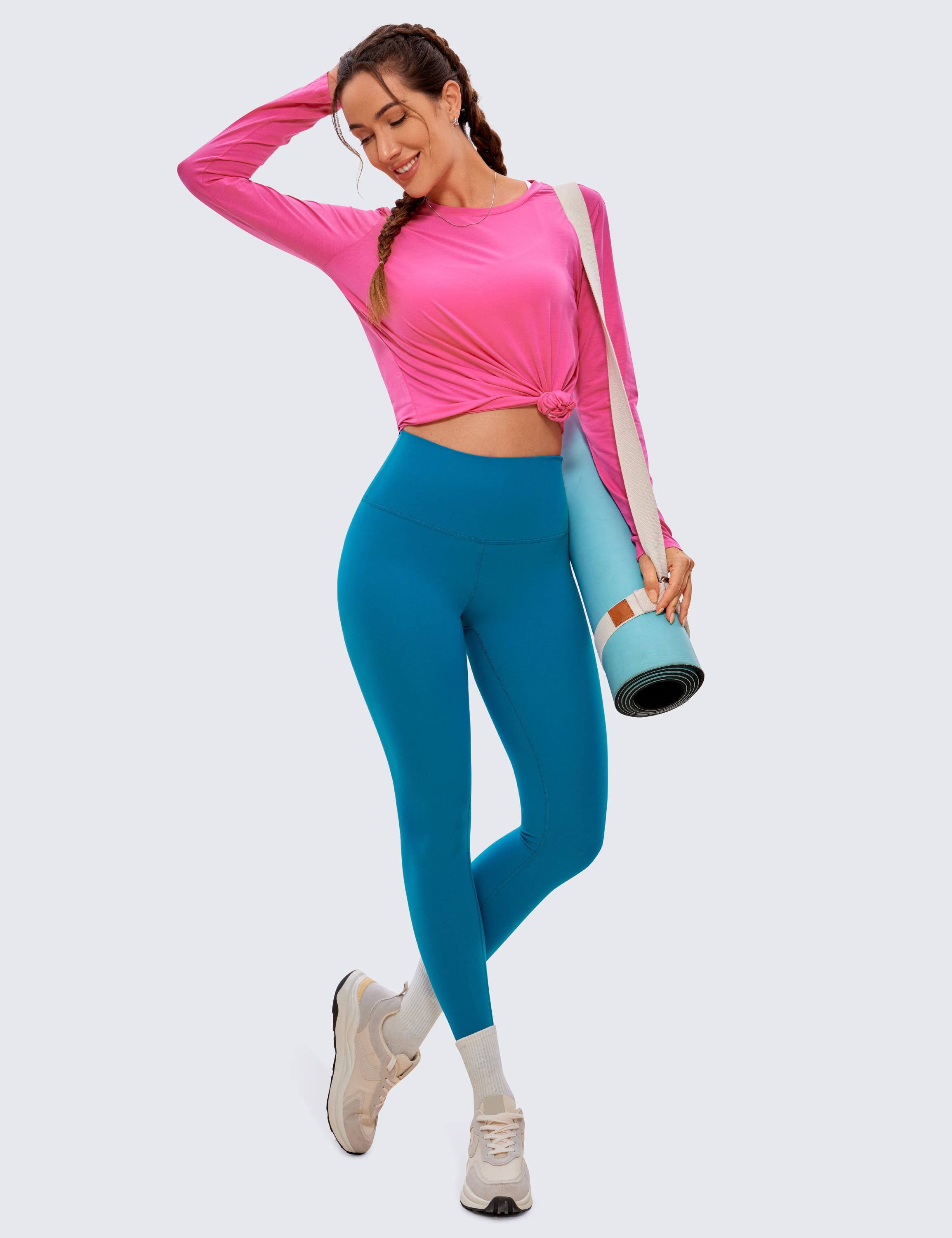 CRZ YOGA Butterluxe High Waisted Capris Workout Leggings for Women 21'' - Lounge  Leggings Buttery Soft Yoga Pants - AliExpress