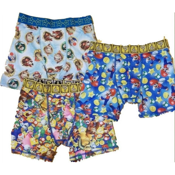 Super Mario 3 PC Boxer Briefs Underwear Boy Size 6