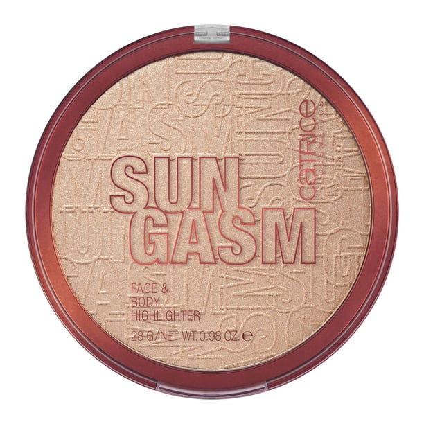 catriz | Iluminador para rostro y cuerpo SUNGASM | Polvo suave y sedoso de tamaño gigante con pigmentos que reflejan la luz | Para todos los tonos de piel | Vegano Sin Parabenos Sin Aceite | Libre de