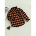 thumbnail image 3 of Bagilaanoe Toddler Baby Boy Shirts Jacket Plaid Long Sleeve Single-Breasted Shacket Coat 6M 12M 2T 3T 4T 5T 6T Kids Fall Casual Outwear, 3 of 7