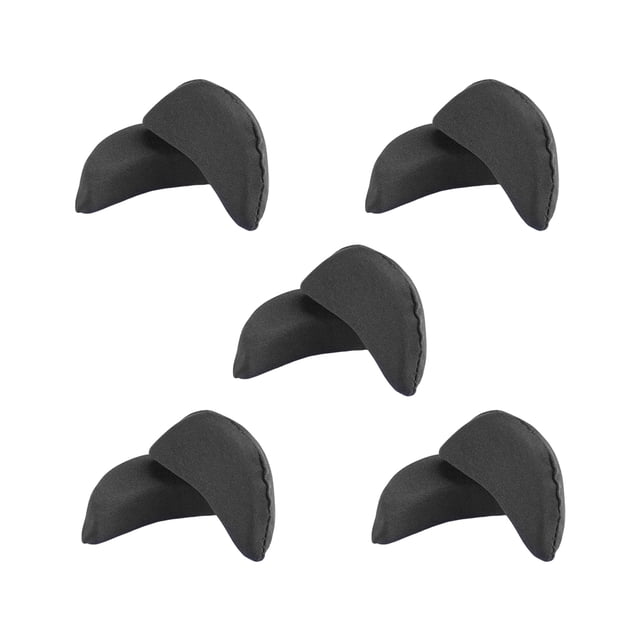 5 pares de almohadillas para la suela del antepié Soporte para el pie de tacón alto Espesar Inserciones de calzado Medias plantillas de cojín Negro