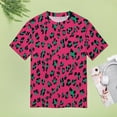 thumbnail image 4 of Leopard Print Pattern Women's Short Sleeve Tops Casual Blouses T Shirt, 4 of 6