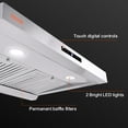 thumbnail image 6 of KFFKFF 30" Under Cabinet Range Hood Ductless Kitchen Vent Stainless Steel LED, 6 of 9