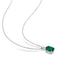 thumbnail image 3 of Everly Women's Created Emerald Sterling Silver Necklace, 3 of 6