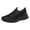 Black, variant on Women's Men's Mesh Walking Shoes Memory Foam Slip on Casual Sneakers Wide Width Breathable Workout Sports Shoe Grey Size 9