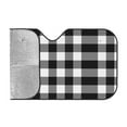 thumbnail image 2 of Kdxio White And Black Plaid Pattern Print Windshield Sun Shade, Foldable Sun Blocker for Car,Truck,SUV Automotive Interior Sun Protection,Reflective Shade for Front Windshield(Medium), 2 of 7