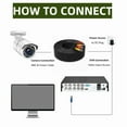 thumbnail image 3 of FITE ON 25ft Black BNC Video and Power Cable Wire Cord w/ Connector Compatible with CCTV Security Camera, 3 of 3