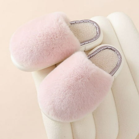 

CoCopeaunt Womens winter indoor slippers warm plush home Womens slippers autumn and winter shoes home flat floor home soft bedroom