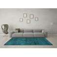 thumbnail image 3 of Ahgly Company Indoor Square Persian Light Blue Bohemian Area Rugs, 4' Square, 3 of 4