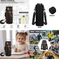 thumbnail image 5 of Yspwyqan Boys Backpack Set Ages 8-15, Vintage Distressed Deer USA Flag School Backpack Set with Lunch Box and Pencil Case, 17" Double Zip Casual Daypack for High School Back to School, 5 of 7