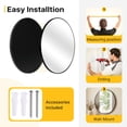 thumbnail image 6 of JIOABL 28 Inch Round Mirror, Metal Frame Wall Mirror for Entryway, Bathroom, Vanity, Living Room, Modern Circular Mirro, Black, 6 of 7