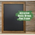 thumbnail image 2 of Magnetic Wall Chalkboard, Large Size 18" x 24", Rustic Wood Frame, Chalkboard Sign, Vertical or Horizontal Wall Mount, Includes Chalk and Eraser, by Better Office Products (Rustic Brown), 2 of 5