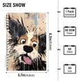 thumbnail image 3 of Dog Face Ring Binder Notebook Journey Note Diary College Ruled Spiral Notebook Study Loose Leaf Paper A5 60 Pages, 3 of 8