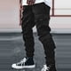 thumbnail image 3 of Pantalones cargo informales para todas las estaciones para hombre: pantalones de chándal con cintura elástica y bolsillos para actividades al aire libre y uso diario, 3 of 8