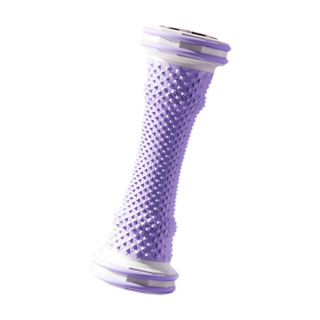 de pie Roller de tejido profundo compacto Pilates Pilates Masuales de masajeador de ejercicio Manual para manos Fascia Músculo del talón Violeta