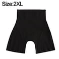 thumbnail image 2 of Women's high waisted seamless tight fitting shorts with flat corners and leggings for thigh slimming (black), 2 of 5