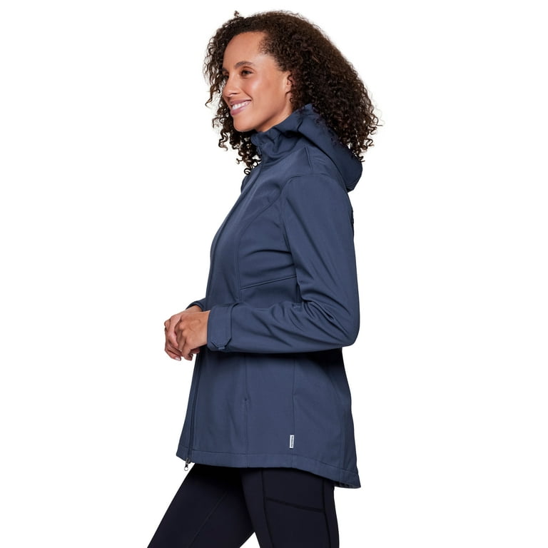 Avalanche Women's Fleece Lined Soft Shell Hoodie Rain Jacket With Zipper  Pockets