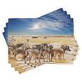 thumbnail image 1 of Ambesonne Wildlife Place Mats Set of 4, Savannah National Park, Standard Size, Multicolor, 1 of 6