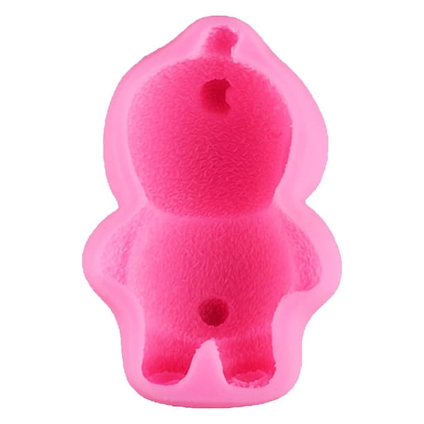 Yuarrent Molde de silicona Sleepy Bear, moldes de decoración ligeros, molde decorativo de Color sólido, pasteles, Fondant, dulces, Cocina y Comedor Rosa