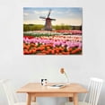 thumbnail image 2 of COMIO  Canvas Wall Art Windmill Tulip Netherlands Posters Pictures Wall Decor Landscape Canvas Prints、For Living Room、Bedroom、Office, 2 of 4