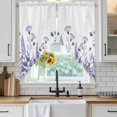 thumbnail image 6 of Purple Spring Floral Swag Valances for Windows, Kitchen Window Curtains Over Sink, Watercolor Elegant Pastoral Flowers Window Treatment Curtains for Living Room/Bedroom Curtains 2 Panel Sets 36"x45", 6 of 8