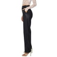 thumbnail image 3 of Womens Leather Pants - High Waist Faux Leather Straight Leg Bell Bottom Flare Pants, 3 of 9