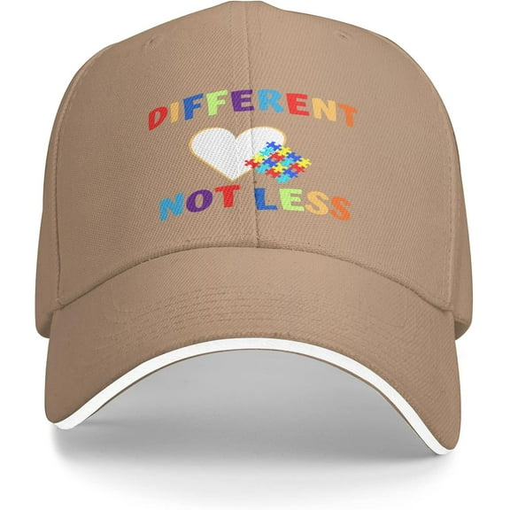 DifferentLess Hat Autism Cap for Men Women - Autism Hat Adjustable Baseball Trucker Cap Black