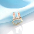 thumbnail image 1 of Anillos ajustables con Orejas de conejo para mujer, joyería de conejo rosa, anillos de apertura para chica, pareja de amantes, regalo de San Valentín, 1 of 4