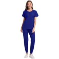 thumbnail image 1 of Ensemble de Blouses Médicales pour Femmes 2 Pcs, Uniforme d'Infirmière Extensible pour Jogging, Hauts Confortables et Pantalons Fuselés, 1 of 5