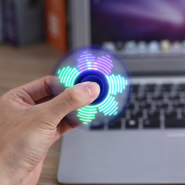 Juguete antiestrés, 1 pieza nueva con luz LED EDC Spinner Spinner Toy creado magistralmente