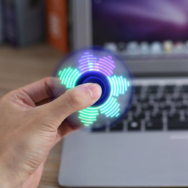 Juguete antiestrés, 1 pieza nueva con luz LED EDC Spinner Spinner Toy creado magistralmente