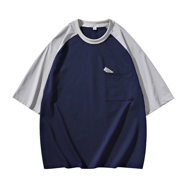 Playeras Para Gimnasio Para Hombre, Camiseta De Manga Corta Ancha Y Moderna Con Bloques De Color Para Hombre, Camiseta De Cuerpo Grande