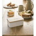 thumbnail image 2 of Yamazaki Home Ceramic Butter Dish, White, Ceramic, Dishwasher Safe, Lid, No Assembly, 2 of 7
