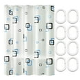 thumbnail image 3 of Shower Curtains HomeLife Bathroom Curtain with 8 Hooks 1pc Shower Curtain Thickened Waterproof Cloth and Mold Resistant Non Perforated Bathtub Partition Curtain, 3 of 7