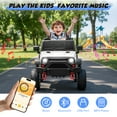 thumbnail image 4 of iRerts 24V Ride on Cars, Powered Ride on Truck Toys with Remote Control, Bluetooth, Music, USB/AUX Ports, LED Light, 4 Wheel Suspension, Kids Cars Electric Vehicles for Boys Girls Ages 3-6, White, 4 of 9