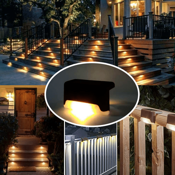 110Pack Outdoor Solar Powered Light Sensor Fence Wall Light, Solar