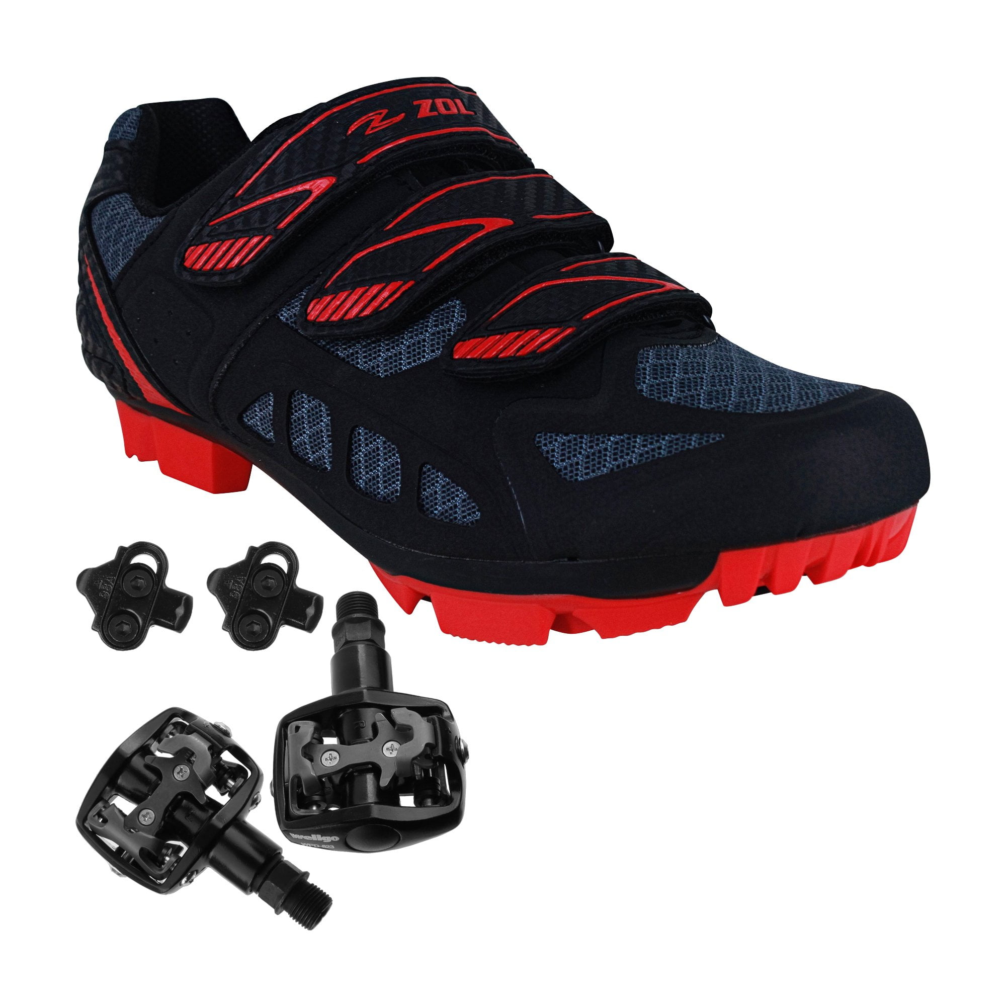 Zol Predator MTB Mountain Bike and Indoor Cycling Shoes with Cleats 