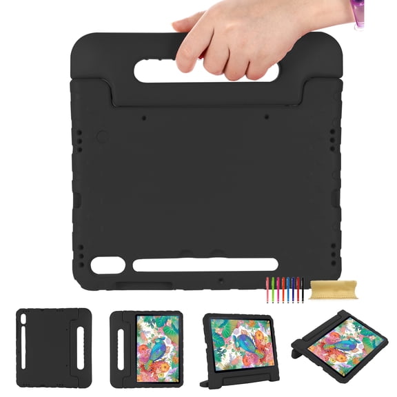Dteck Case for Samsung Galaxy S7 11" SM-T870 T875 (2020 Released),Kids Friendly Light Weight Shockproof EVA Foam Handle Stand Cover 11-inch,Black