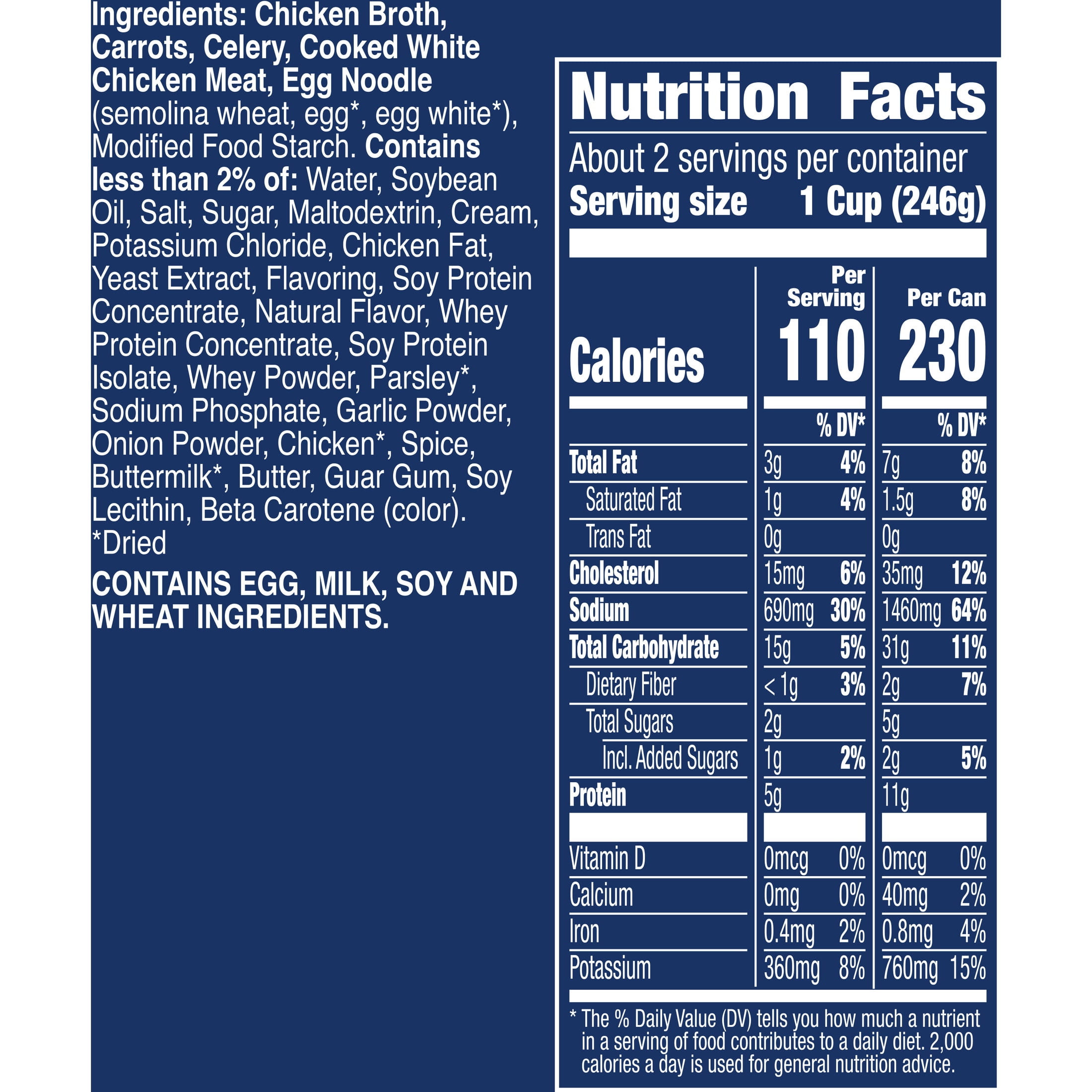 (12 pack) Progresso Light, Creamy Chicken Noodle Canned Soup, 18.5 oz