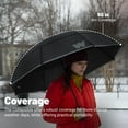thumbnail image 5 of Weatherman Umbrella - Collapsible Umbrella - Windproof Umbrella Resists Up to 55 MPH Winds (Black), 5 of 8