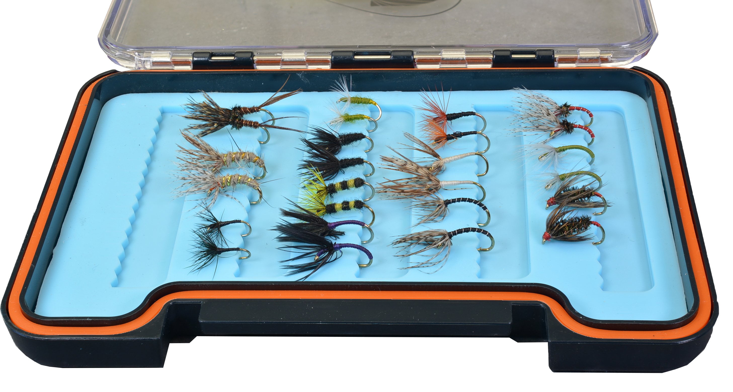 Tenkara Fly Assortment - 21 flies in box - Fly Fishing Flies, Hooks