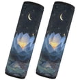thumbnail image 2 of 2-Pack Seat Belt Covers with Flannel Seatbelt Shoulder Strap Case Adjustable Straps Soft Padding for Car Serene Blue Lotus Flower Small, 2 of 8