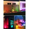 thumbnail image 5 of SUNVIE RGBW Christmas Spotlight Outdoor Color Changing LED Landscape Lighting 12W with Remote Control Waterproof for House Garden Decorative, 6 pack, 5 of 9