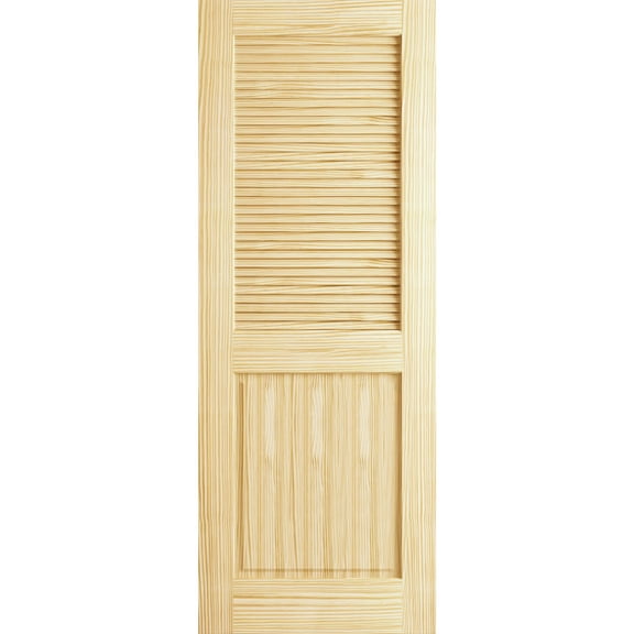 Frameport Louvered Solid Manufactured Wood Unfinished Standard Door
