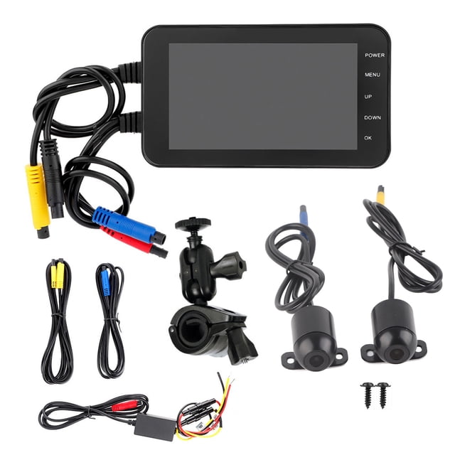 DVR para motocicleta de 4 pulgadas, 1080P, resistente al agua, WiFi, cámara frontal y trasera, grabadora de video para conducción, cámara de tablero