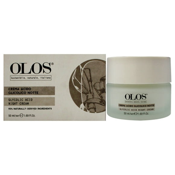 Crema de noche con ácido glicólico de Olos para unisex - Crema de 1,7 oz