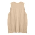 thumbnail image 5 of Beige Cozy Pocket Sweater Vest Women Womens Sleeveless Sweater Vest V Neck Loose Knit Casual Flattering Tunic Top, 5 of 6