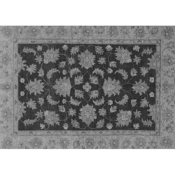 Ahgly Company Indoor Rectangle Oriental Gray Traditional Area Rugs, 4' x 6'