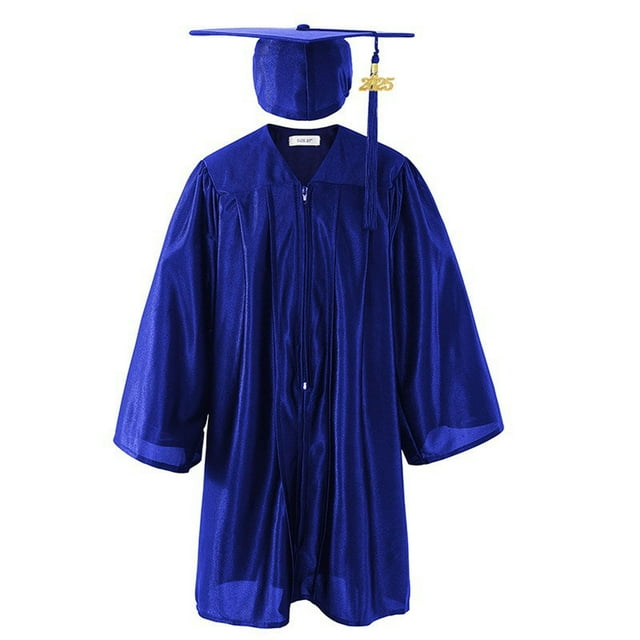 YUNAFFT Ensemble de Robe de Collation des Grades pour Enfants Polyester Brillant Robe Académique avec Bonnet 3-10 Ans