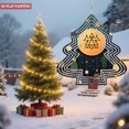 thumbnail image 3 of Stylish Metal Hanging Christmas Tree Wind Spinner - Geometric Pattern Design with Ornaments for Yard & Garden Decor, 3 of 7